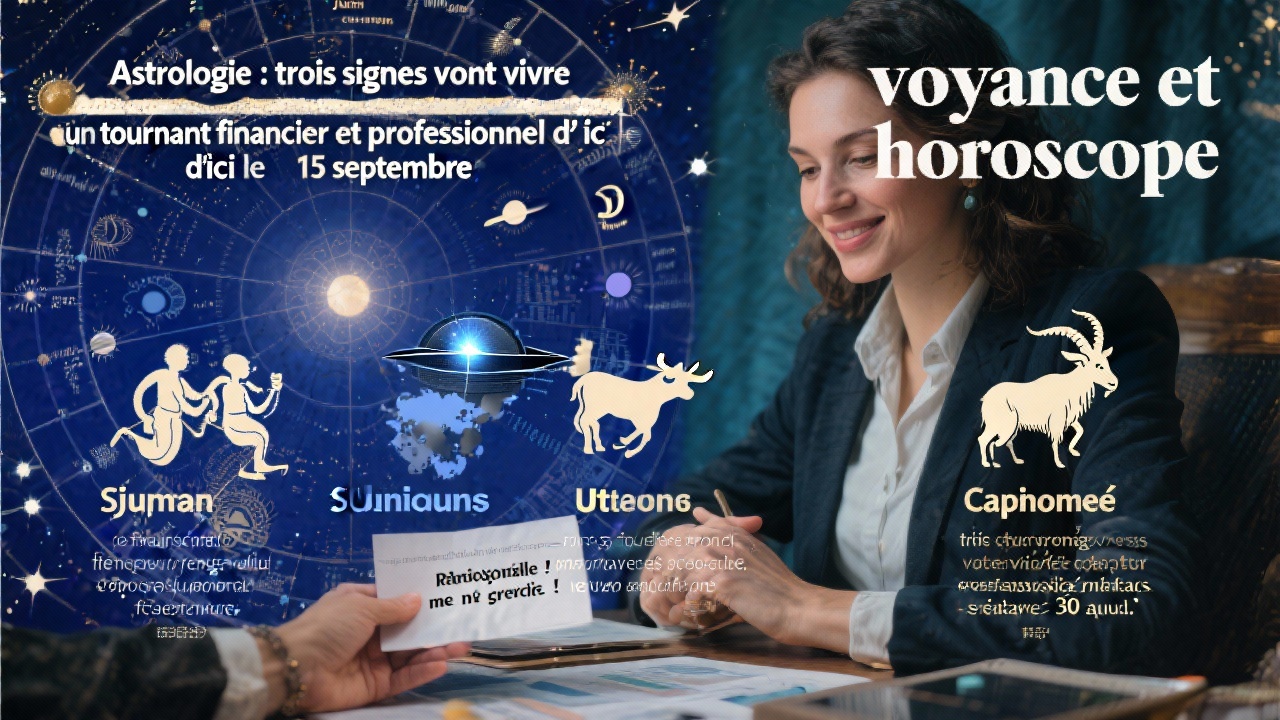 Astrologie : trois signes vont vivre un tournant financier et professionnel d’ici le 15 septembre “J’ai reçu une offre incroyable alors que je n’y croyais plus”